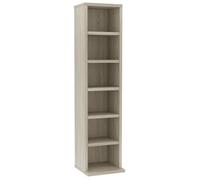 CLOUD Armoire à CD Armoire de rangement - bibliothèque Chêne sonoma 21x20x88 cm Bois d'ingénierie CHYNEW4701410