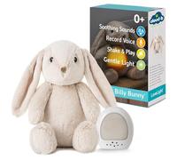 Cloud b peluche musicale avec veilleuse, bruit blanc, enregistrement vocal & recharge USB-C | 8 sons apaisants, minuterie arrêt auto & volume réglable pour bébé | Billy le Lapin