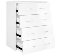CLOUD Meuble de rangement,Commode Armoire Buffet avec 4 tiroirs 60x30,5x71 cm Blanc brillant CHYNEW5111889