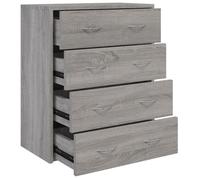 CLOUD Meuble de rangement,Commode Armoire Buffet avec 4 tiroirs 60x30,5x71 cm Sonoma gris CHYNEW6357469
