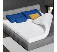 CloudÉtoile Surmatelas 120x200 cm Topper - Surmatelas de Mousse à Mémoire de Forme 5 cm d'Épaisseur, Soutien Ergonomique, Housse Matelassée Lavable, Fixation par Sangles, Matelas Certifiée CertiPUR-EU
