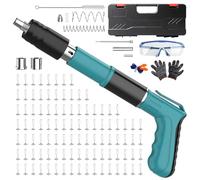 Cloueur Béton Manuel - Pistolet à Clou 5 Niveaux Réglable, Mini Cloueuse Portable pour Mur Béton, Plafond, Bois - Outil de Fixation avec Silencieux 360°, Sans Fil