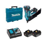 Cloueur de charpente 18V DBN900ZK + 2 batteries BL1850B 18V 5 Ah + chargeur rapide DC18RC MAKITA