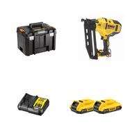 Cloueur de finition 18 Ga 18V DCN680NT-XJ + 2 batteries 18V 2 Ah + 1 chargeur DCB1104-QW DEWALT