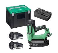 Cloueur de finition 18V HIKOKI NT1865DBSLWYZ Mini-Brads droit 16 GA - 2x2,0Ah 65mm en coffret