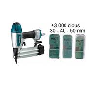 Cloueur pneumatique 8 bar 15-50mm AF506 MAKITA + 3000 clous 30, 40 et 50 mm