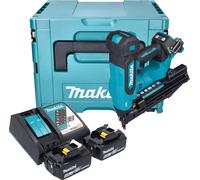 Cloueuse à tête plate sans fil Makita DBN 610 RGJ 18 V 32 - 64 mm Brushless + 2 batteries 6,0 Ah + chargeur + Makpac