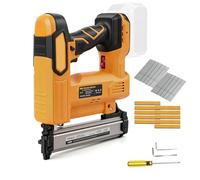 Cloueuse Brad sans fil pour Dewalt 18 V 20 V, agrafeuse électrique 2 en 1 18 GA avec 1 000 clous, 1 000 agrafes pour menuiserie, tapisserie, projets de bricolage (jaune, pour Dewalt)