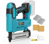 Cloueuse Brad sans fil pour Dewalt 18 V 20 V, agrafeuse électrique 2 en 1 avec 1 000 clous, 1 000 agrafes pour menuiserie, tapisserie, projets de bricolage (bleu, pour Makita)