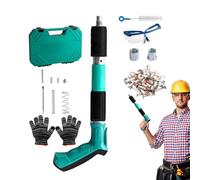 Cloueuse Électrique En Acier Inoxydable - Outil De Bricolage Maison DIY, Cloueuse Précise Pour Petits Travaux, Anti-Dérapant Anti-Erreur De Touche, Avec 200 Clous + Boîte De Rangement