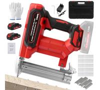Cloueuse Electrique Sans Fil 21V avec 2 Batteries 1.5Ah, 1000 Clous/Agrafes | 2 en 1 Cloueur-Agrafeuse pour Tapisserie, Travail du Bois