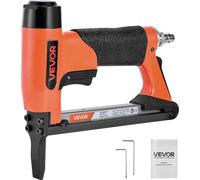 VEVOR Agrafeuse Pneumatique Long Bec, Calibre 22, Compatible avec Agrafes Fil Fin Série 71 Non Incluses de Largeur Couronne 9,5 mm, de Longueur 6-16 mm, Capacité 180 PCS, pour Menuiserie, Bricolage