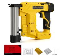 Cloueuse sans fil 18GA - Agrafeuse électrique sans balais avec 1000 clous et 1000 agrafes - Compatible avec batterie De-walt 20 V - Pour bricolage, construction de meubles et réparations