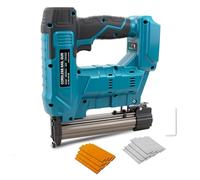 Cloueuse sans fil compatible avec batterie Makita 18 V, pistolet à ongles électrique 2 en 1 amélioré pour amélioration de la maison, travail du bois, avec 1000 clous et 1000 agrafes
