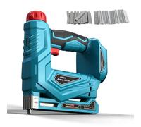 Cloueuse sans fil compatible avec Makita 18V, agrafeuse électrique sans balais 18GA avec 1 000 clous, 1 000 agrafes T50 pour l'amélioration de la maison, le bricolage et le travail du bois (bleu)