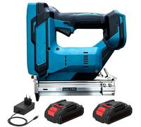 Cloueuse sans fil F30 - Cloueuse électrique sans balais - Sans fil - Pour les travaux sur bois et le bricolage - Portable - Kit comprenant 2 batteries