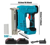 Cloueuses sans fil et agrafeuses - F10–F30 - 18 V - 2 batteries incluses - Chargeur UE - Pour le bois, le bricolage