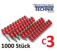 Clous à béton Premium C3 3,0x38mm pour cloueur à béton sans fil Bosch GNB 18V TRAK-IT40A Freeman LD40-C3 CK