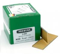 Clous à tête écrasée 30mm galvanisés Clous Prebena N Paslode F16 Makita DBN600Z Haubold SKN16 BR-04 5,0M