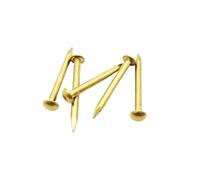 Clous à tête ronde en laiton et cuivre pur, diamètres 1,2 mm, 1,5 mm, 2 mm et 3 mm, for charnières de meubles, tambours, coffrets à bijoux et boîtes. Lot de 10, 20, 50 ou 100 pièces.