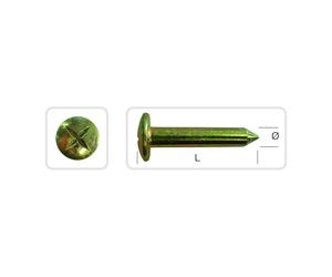 Clous d'arpenteur acier 50 mm D9 mm METRICA 100PCS - 00250