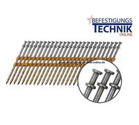 Clous en bande Clous de coffrage 33x65/75mm lisses brillants 20° Duplex pour Tjep FH21/90 Hikoki NR3675DD 2,0M