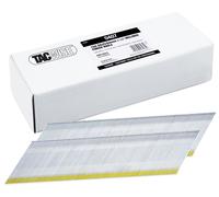 Clous galvanisés en forme de D, 15G/64 mm, avec rainures obliques, boîte de 4000 pièces