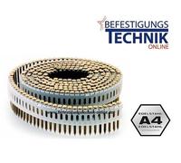 Clous pour bobines ZE 2,1x50mm anneau inox A4 tête bombée 0° Tjep ZE65 ZE75 Cloueur pour bobines Paslode Duo Fast CPN6