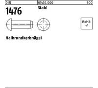 Clous Reyher à tête demi-ronde DIN 1476 acier 2,5 x 5 014760009025005 (500 pièces)