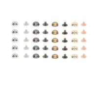 Clous Rivets à Vis, 20 Sets, 4 Couleurs, Tête Ronde, Résistants à la Rouille, pour Décoration Vêtements, Chaussures, Sacs - Haute Dureté, Usage Polyvalent, Idéal Pour DIY et