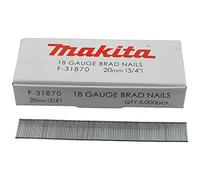 Clous tête homme mini brads 18 Ga galvanisés 20 mm pour cloueur (5000 pcs) - MAKITA F-31870