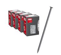 Clous TOX en 4 tailles avec tête fraisée, kit pour assemblages simples en bois et surfaces planes - 3,1 x 80/3,4 x 90/4,2 x 100/4,2 x 120 mm - acier brut, 400 g par carton, 063909007