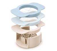 CLOVE Coupe-œufs Durs avec 3 Lames en Fil Inox 18/10 Ultra-Fin 0.8mm, Coupe Oeuf Cuit Robust Plastique ABS Solid Trancheuse Oeuf en Quartier ou Moitie Coupe Fraise Egg Cutter