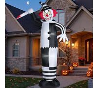 Clown gonflable à LED pour Halloween 3,7 m | Installation facile pour de grandes décorations d'Halloween avec lumières LED pour fête de jardin Kendane