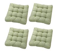 CLOXKS Set de 4 Galettes de Chaise,Coussin de Chaise en Lin,45x45 cm,Tissu de Lin Respirant,pour Bureau,Salle à Manger,Maison