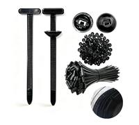 Cloxtralon Lot de 200 attaches de fixation universelles en nylon avec bouton à broche, fixtie attaches de fixation universelles en nylon, boucle pour fixation rapide