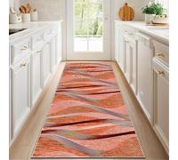CLOYAO Tapis de Cuisine Long Tapis de Passage Lavable en Machine Antidérapant 50 x 160 cm Tapis de Couloir Absorbant Tapis de Sol pour Couloir Cuisine Devant Evier Salle à Manger Buanderie Chambre