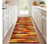 CLOYAO Tapis de Cuisine Long Tapis de Passage Lavable en Machine Antidérapant 50 x 200 cm Tapis de Couloir Absorbant Tapis de Sol pour Couloir Cuisine Devant Evier Salle à Manger Buanderie Chambre