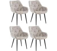 Lot de 4 chaise de bureau clp interieur non empilable non pliable en metal H. 83 cm gris