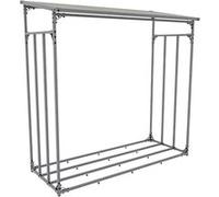 CLP Abri d'extérieur pour bois de chauffage Ruston – Aluminium, rangement pour bûches XL