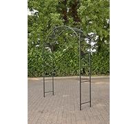 CLP Arcade ŕ Rosiers Flexi, réglable en continu, Arche de Jardin réglable, Arche ŕ rosiers ultraélégant, Largeur 110-175 cm, Hauteur: 235-268 cm, Couleur:Noir