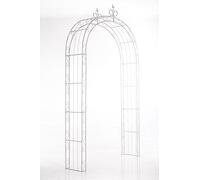 CLP Arche à Rosiers Sun - Arcade de Jardin en Fer Forgé - Support pour Plantes Grimpantes - Arceau de Jardin Treillis de Jardin, Couleur:Blanc Antique