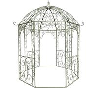 CLP Arche de Jardin avec Pavillon LEILA Rond Ø 229 cm, Arche de Jardin en Métal. Arche à Rosiers en Fer avec un beau design, Hauteur: 313 cm, Arceau à Rosier, Pavillon de Jardin en fer forgé, 6 Couleurs au Choix vert antique