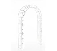 CLP Arche de Jardin en Fer Forgé Emma I Support pour Plantes Grimpante Robuste I Arcade de Jardin Solide et Durable I Treillis de Jardin Couleur, Couleur:Blanc