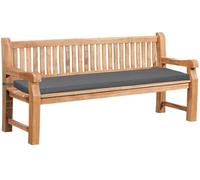 CLP Banc de Jardin Daxon Resistant aux intemperies, Coussin Inclus, 2 a 4 Places, en Teck Robuste et Facile d'entretien, pour terrasse et Balcon, Couleur:Gris foncé, Taille:200 cm
