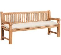 CLP Banc de Jardin Daxon Resistant aux intemperies, Coussin Inclus, 2 a 4 Places, en Teck Robuste et Facile d'entretien, pour terrasse et Balcon, Couleur:crème, Taille:200 cm