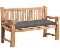 CLP Banc de Jardin Daxon Resistant aux intemperies, Coussin Inclus, 2 a 4 Places, en Teck Robuste et Facile d'entretien, pour terrasse et Balcon, Couleur:Gris foncé, Taille:150 cm