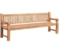 CLP Banc de Jardin en Teck Jackson V2, résistant aux intempéries avec Dossier, 3 Places, Robuste et Facile d'entretien | Couleur Teck Taille 240 cm