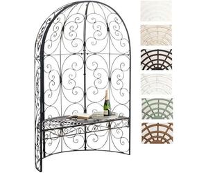 CLP Banc de Jardin ROSIE Banquette 2 Places avec Arche à Rosiers en Métal Support pour Plantes Grimpantes Arcade de Jardin I