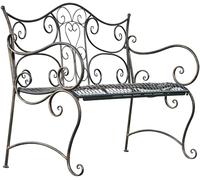 CLP Banc de jardin Tara romantique, couleur : bronze, dimensions (h/l/p) : 89/113/47 cm